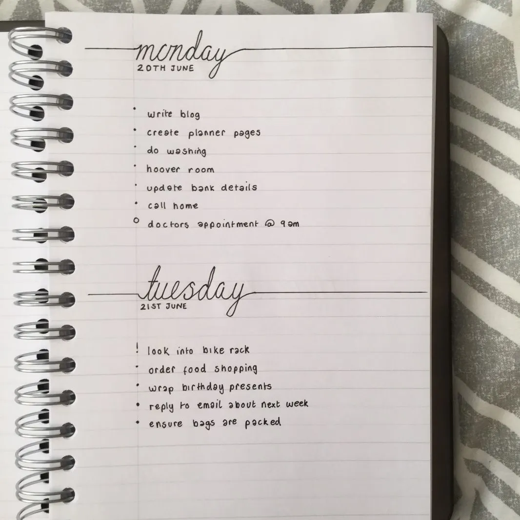 make to-do lists to destress